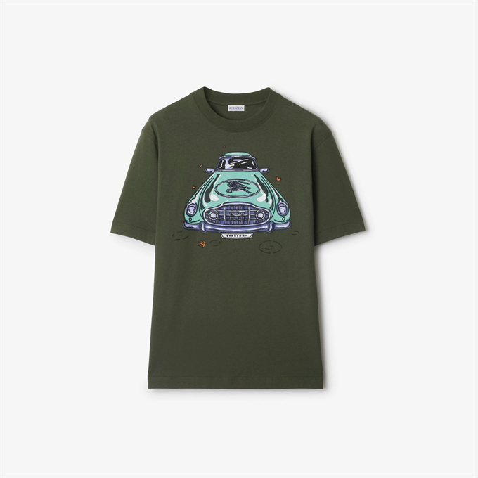 burberry car print cotton t-shirt